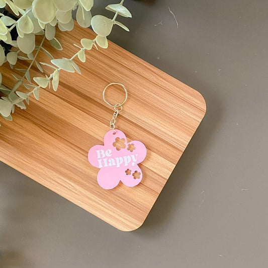 Filled Flower Keychain