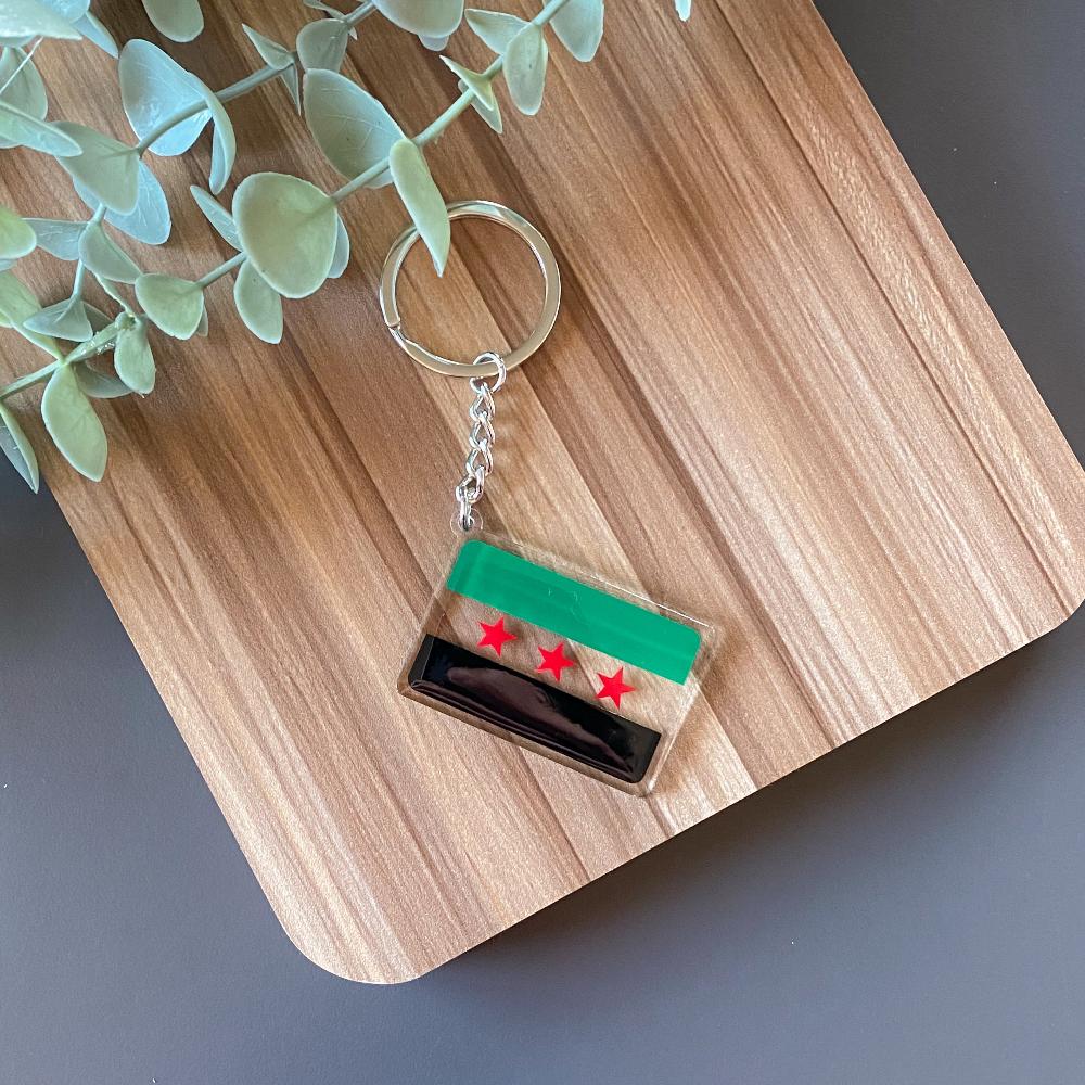 Flag of Syria Keychain